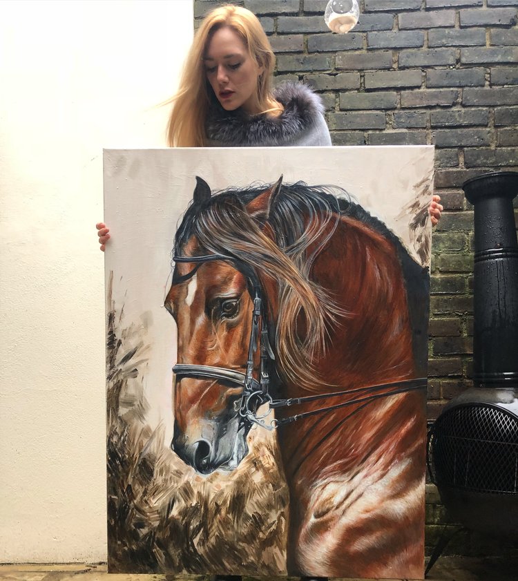 Horse Art | Horse Canvas Art | Large Horse Painting