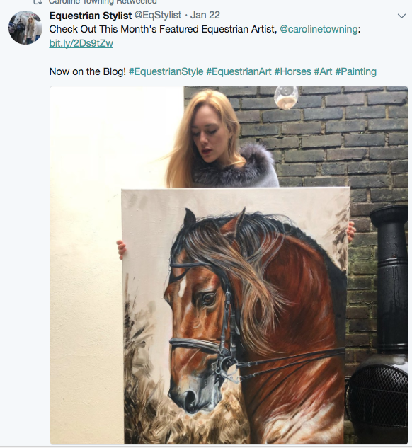 Featured in Equestrian Stylist | Horse Artist | Equine Art