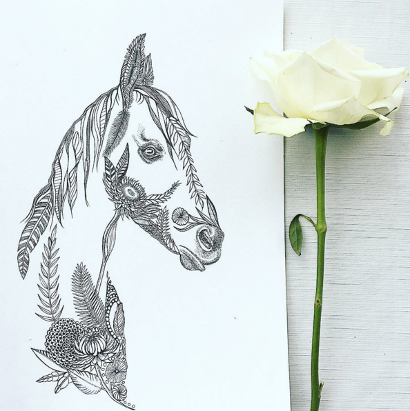 Horse Drawing | Horse Art | Equine Art