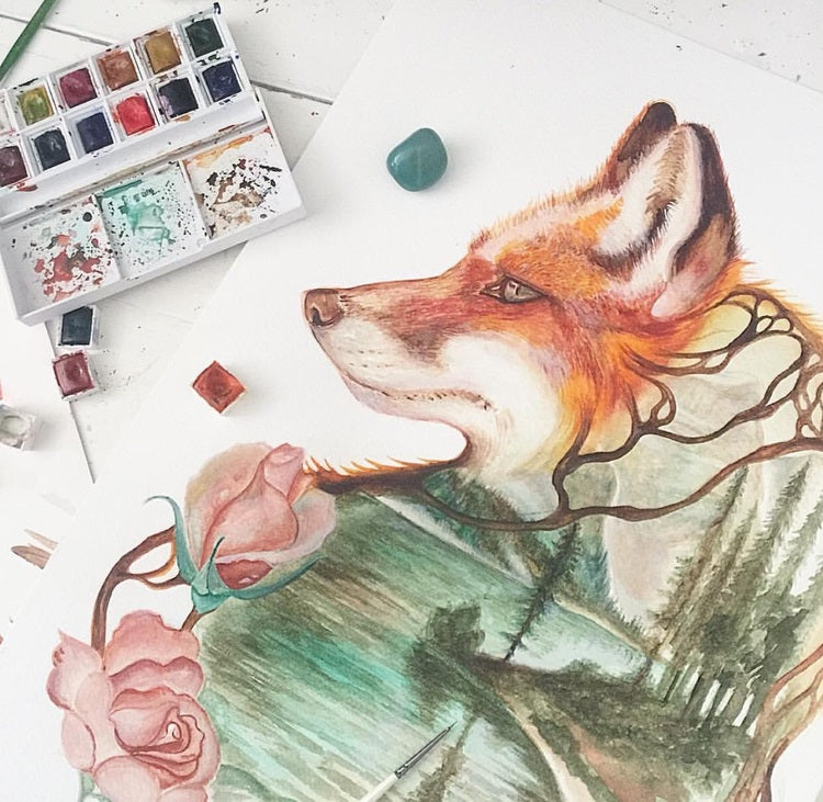 Fox Art | Fox Oil Painting | Animal Art