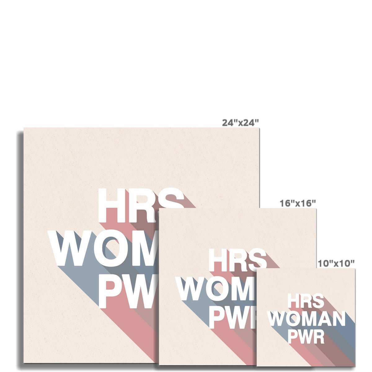 3 different sizes of Horse woman power art print